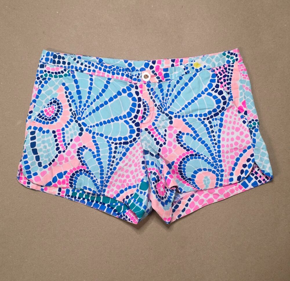 Lilly Pulitzer Women’s Callahan Shorts Sz 6 multi color mind reader Cotton 3"